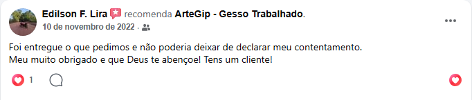 Avaliação de Edilson F. Lira